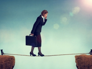 walking a tightrope