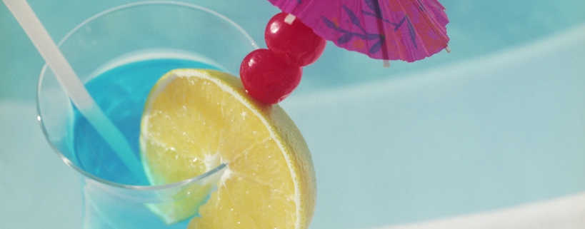 Tropical Drink by a Swimming Pool