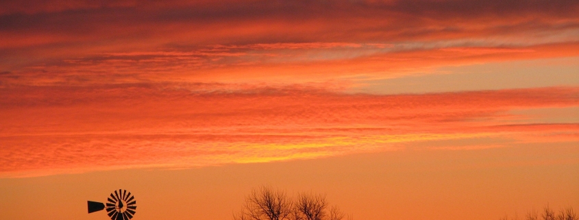 sunset farm windmill