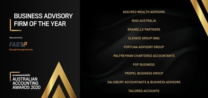 Salisburys 2020 Business Advisory finalists