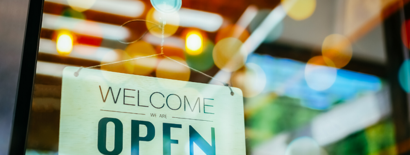 welcome we are open sign