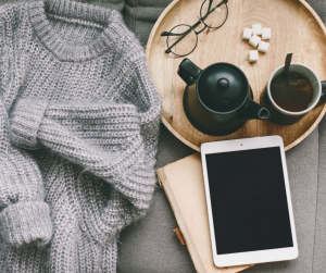 cozy winter read tablet ipad
