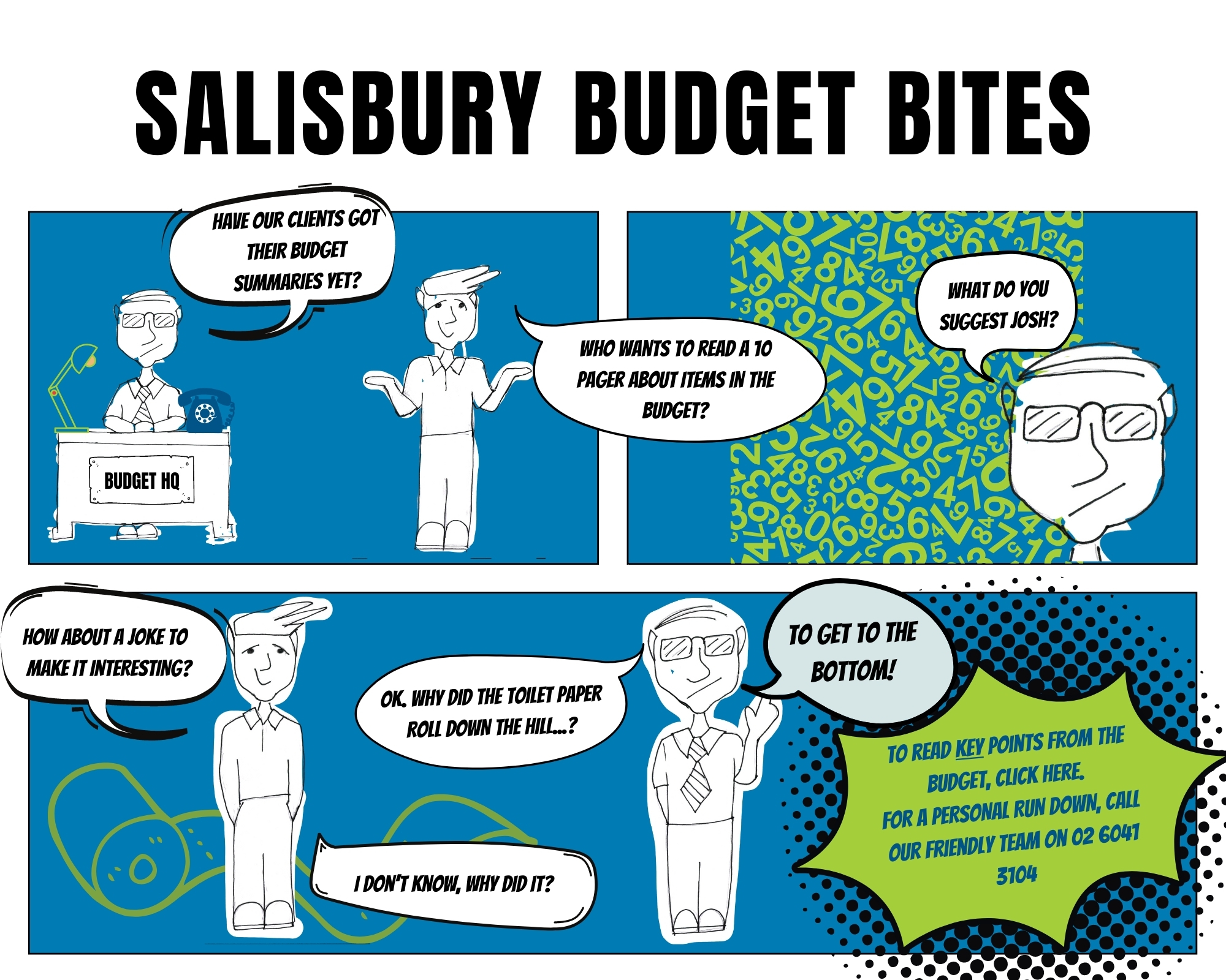 Salisbury Accountants Budget comic strip