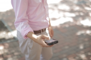 person holding phone