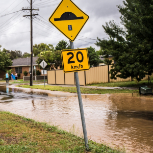 flooded street sign